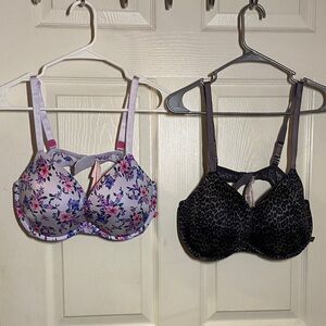 Victoria's Secret Floral and Leopard Print Bras